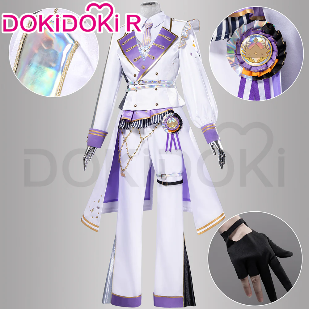 DokiDoki-R Game Cosplay White Purple Yellow Costume Thanks Festival - Image 2