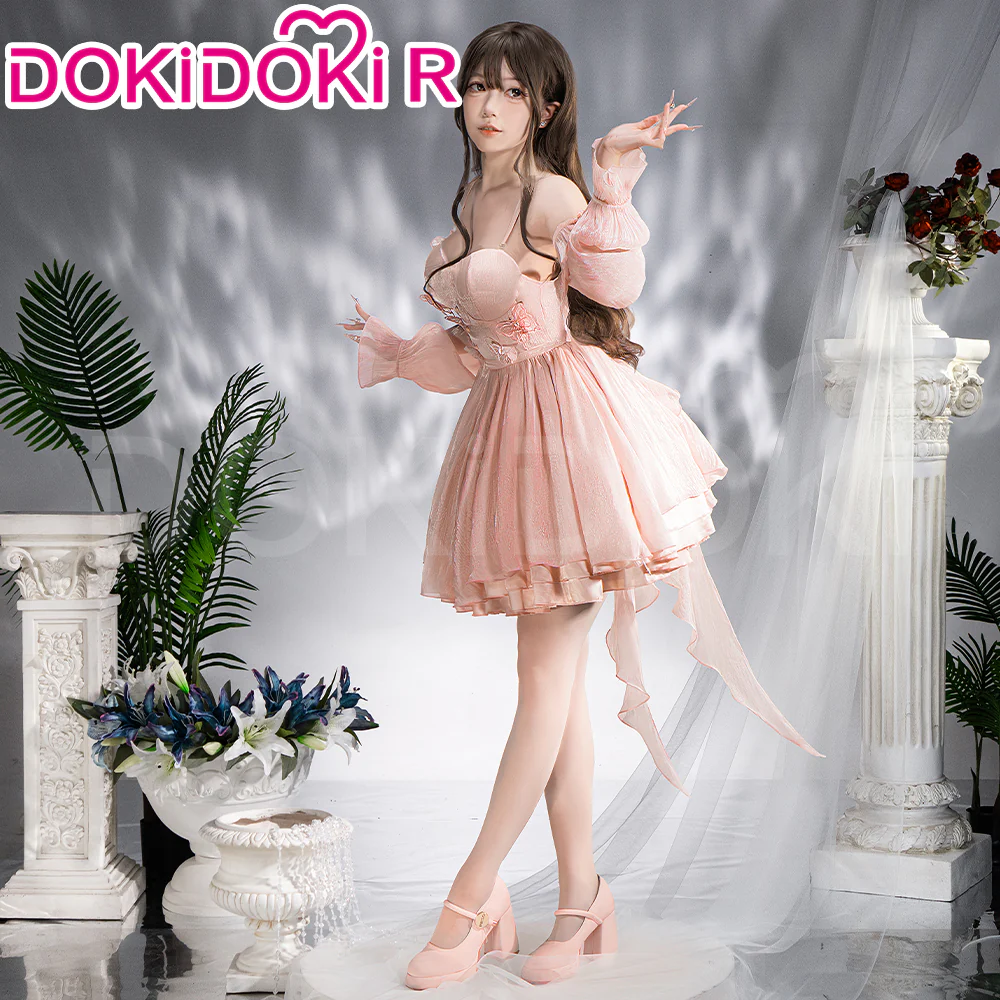 【 Ready For Ship】【Size S-3XL】DokiDoki-R Game Love and Deepspace Cosplay Protagonist MC Costume Dreamy Heart Pink Dress - Image 2