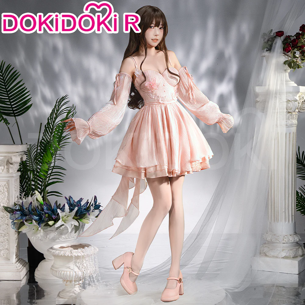 【 Ready For Ship】【Size S-3XL】DokiDoki-R Game Love and Deepspace Cosplay Protagonist MC Costume Dreamy Heart Pink Dress - Image 3