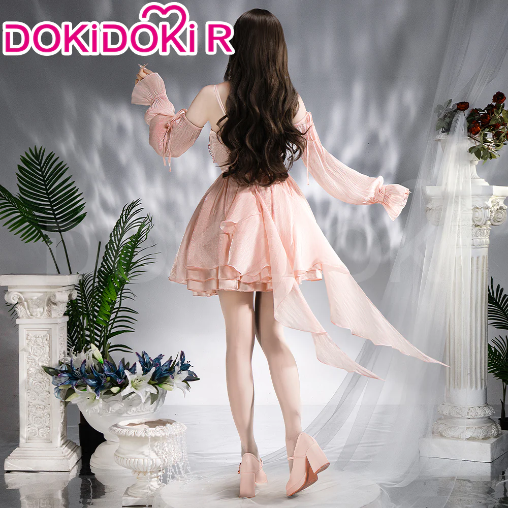 【 Ready For Ship】【Size S-3XL】DokiDoki-R Game Love and Deepspace Cosplay Protagonist MC Costume Dreamy Heart Pink Dress - Image 4