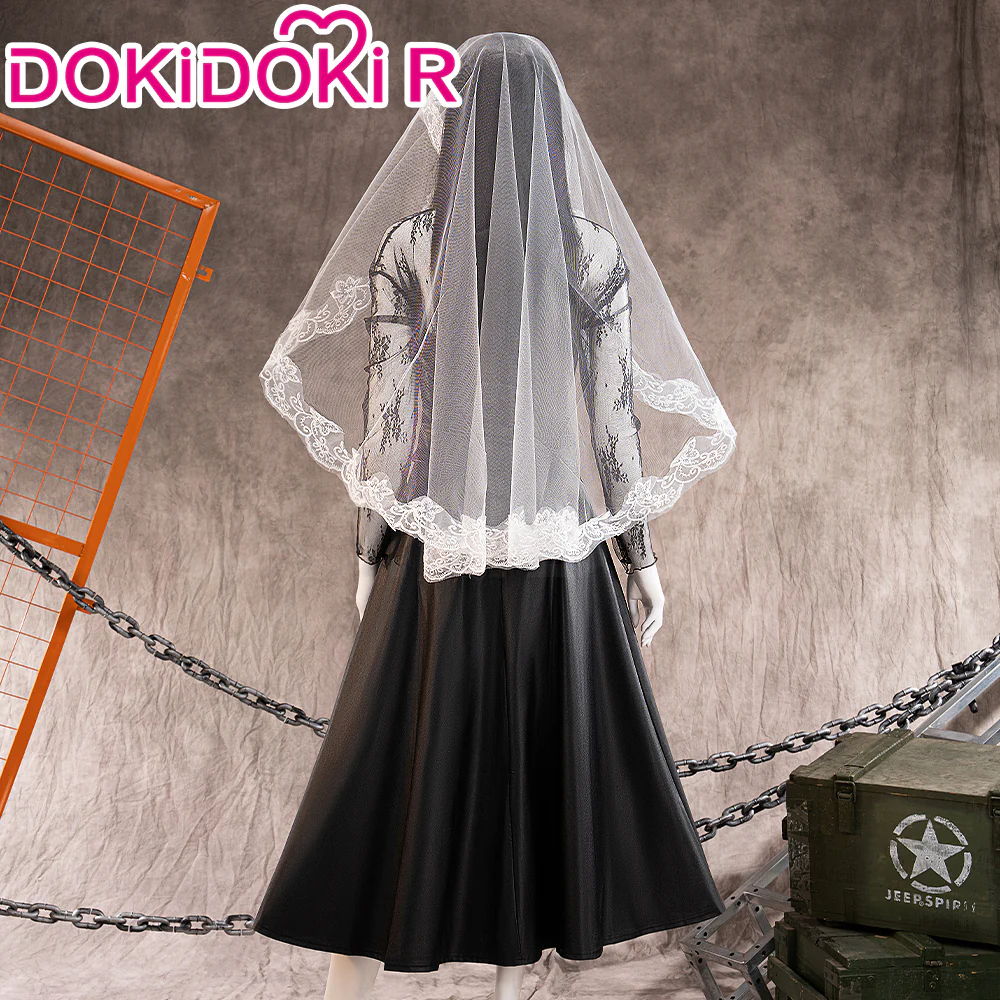 DokiDoki-R Manga Anime Cosplay Black Dress Suit White Veil Women Costume - Image 2