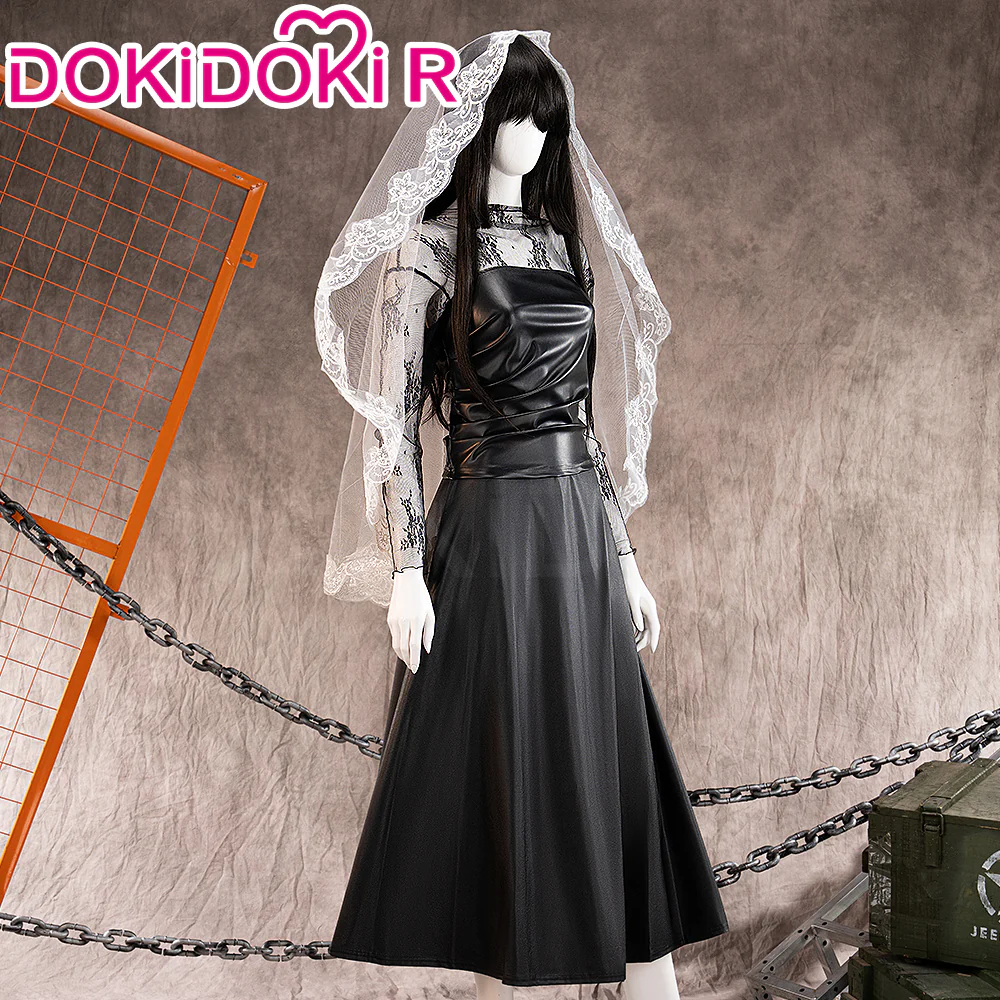 DokiDoki-R Manga Anime Cosplay Black Dress Suit White Veil Women Costume - Image 3