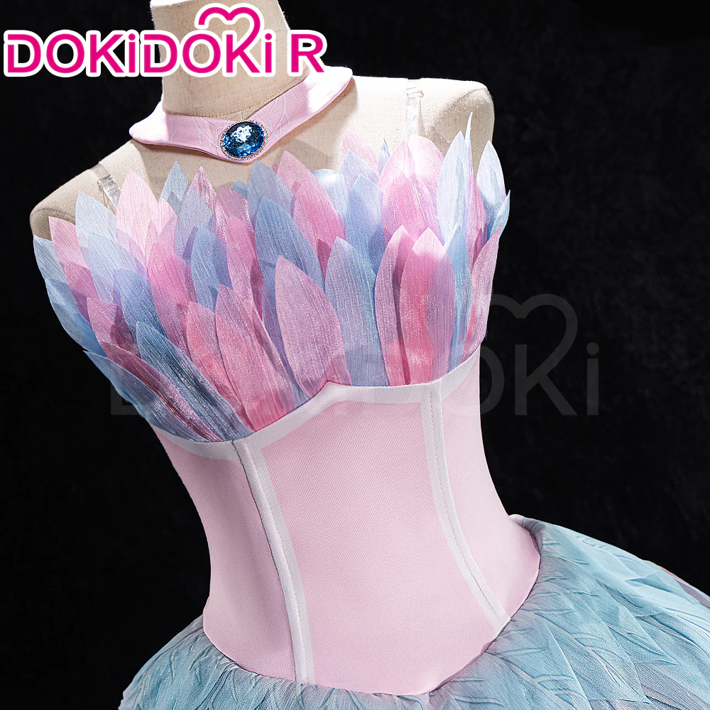 【In Stock】Dokidoki-R Movie Cosplay Pink Dress Costume Swan Lake - Image 4
