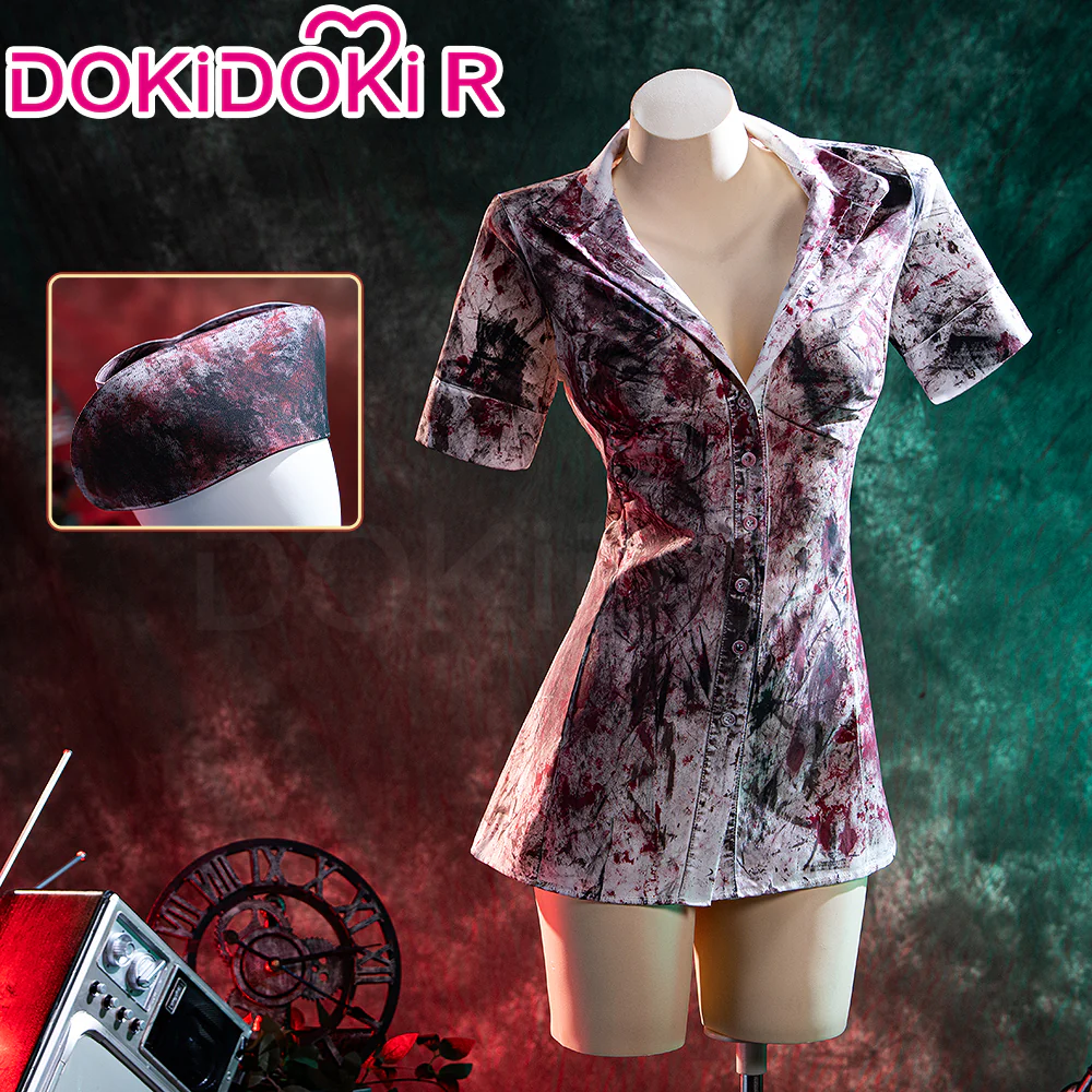 【In Stock】DokiDoki-R Movie Game Cosplay Nurse Costume Halloween