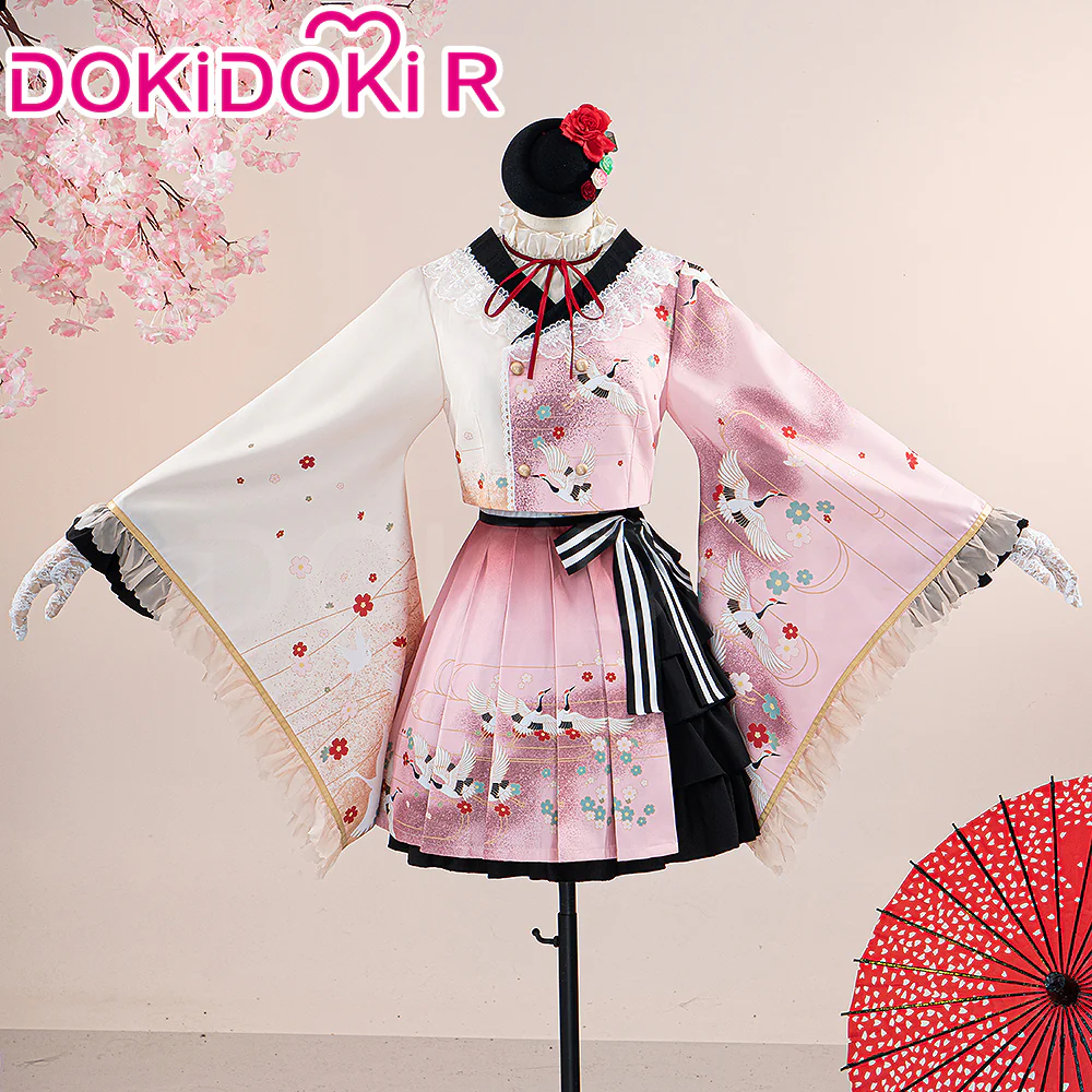 【Partially Ready For Ship】DokiDoki-R Prooject Sekaai Colorful Staage!  Cosplay Akiyamaa Mizukii Lolita Cosplay Costume New Year Card