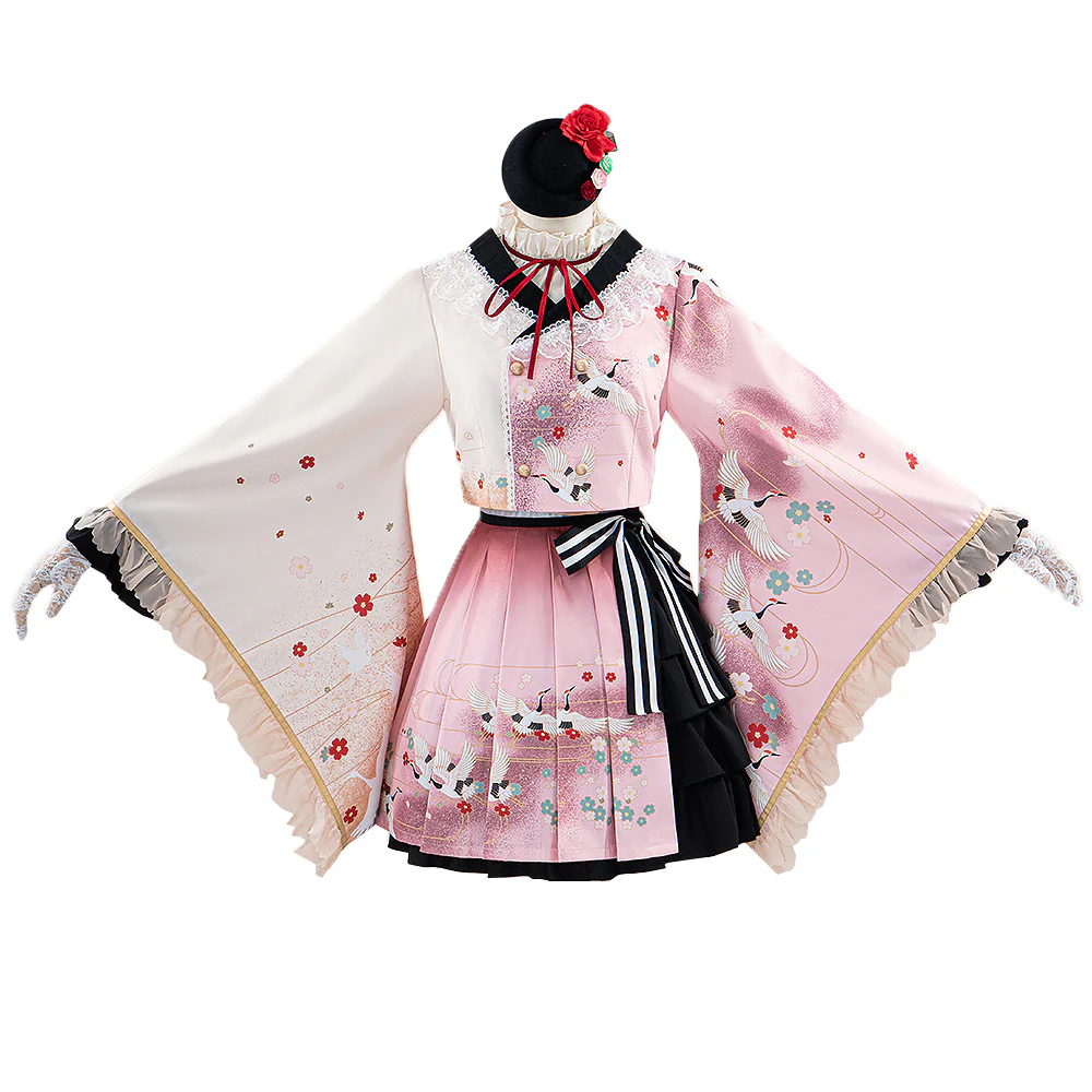 【Partially Ready For Ship】DokiDoki-R Prooject Sekaai Colorful Staage!  Cosplay Akiyamaa Mizukii Lolita Cosplay Costume New Year Card - Image 5