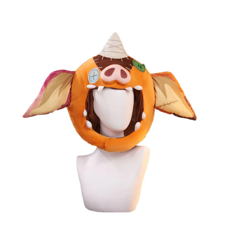 【In Stock】【Consignment Sales】PLUSH WONDERLAND Game Cotton Hat Pig Head Mask - Image 6