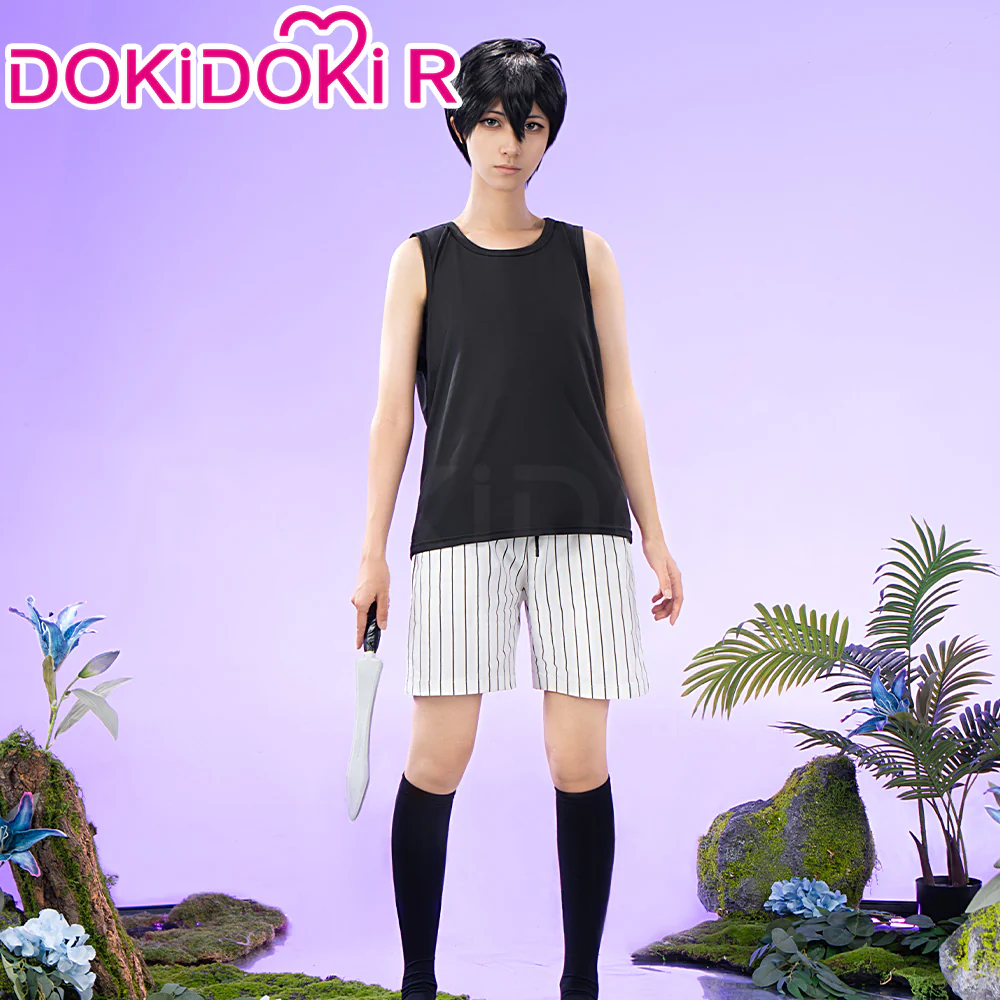 【In Stock】【Size M-3XL】DokiDoki-R Game Cosplay Costume Black Vest Casual Suit - Image 2