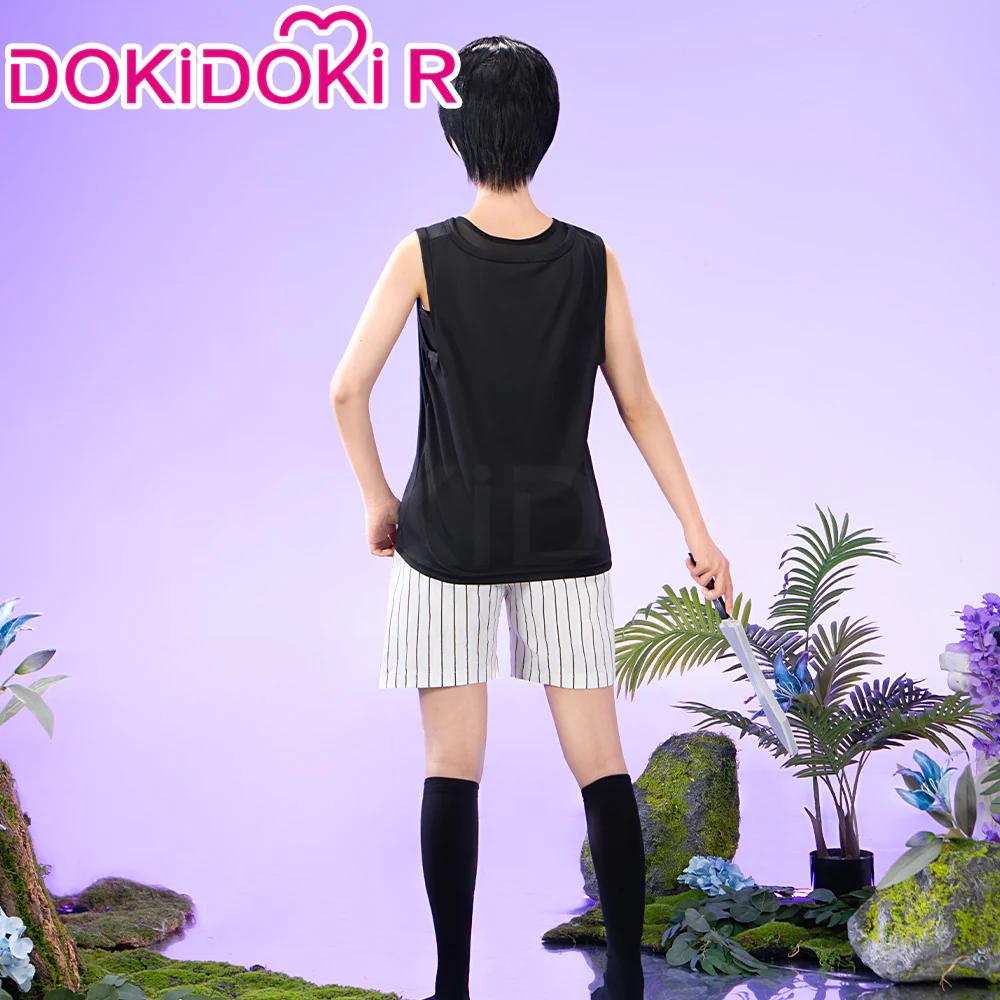 【In Stock】【Size M-3XL】DokiDoki-R Game Cosplay Costume Black Vest Casual Suit - Image 3