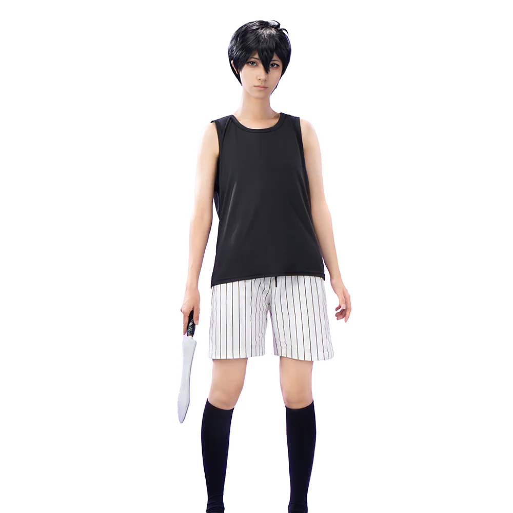 【In Stock】【Size M-3XL】DokiDoki-R Game Cosplay Costume Black Vest Casual Suit - Image 5