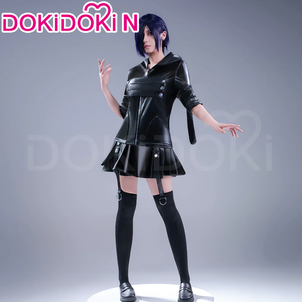 【In Stock】【Size S-2XL】DokiDoki-N Anime Cosplay Black Costume Halloween Battle Suit