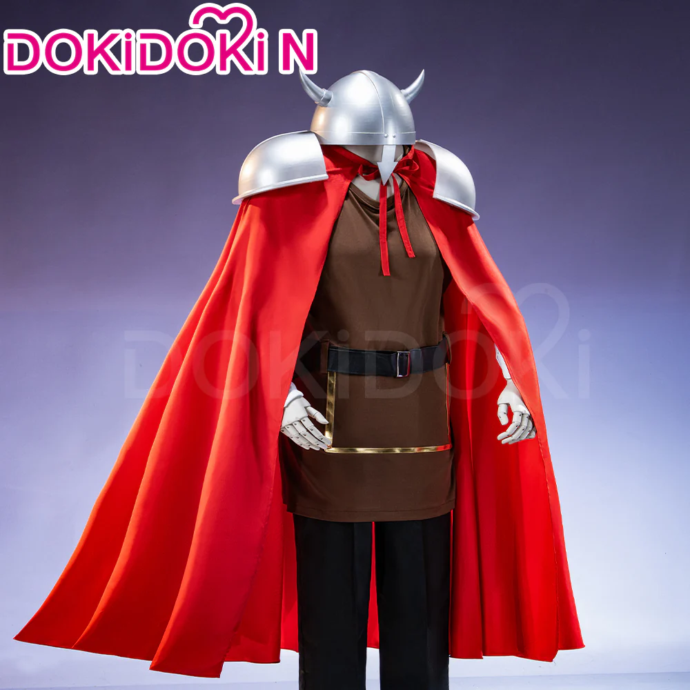 【In Stock】【Size S-2XL】DokiDoki-N Anime Cosplay Costume / Helmet / Shoulder Armor Red Cloak Brown Top