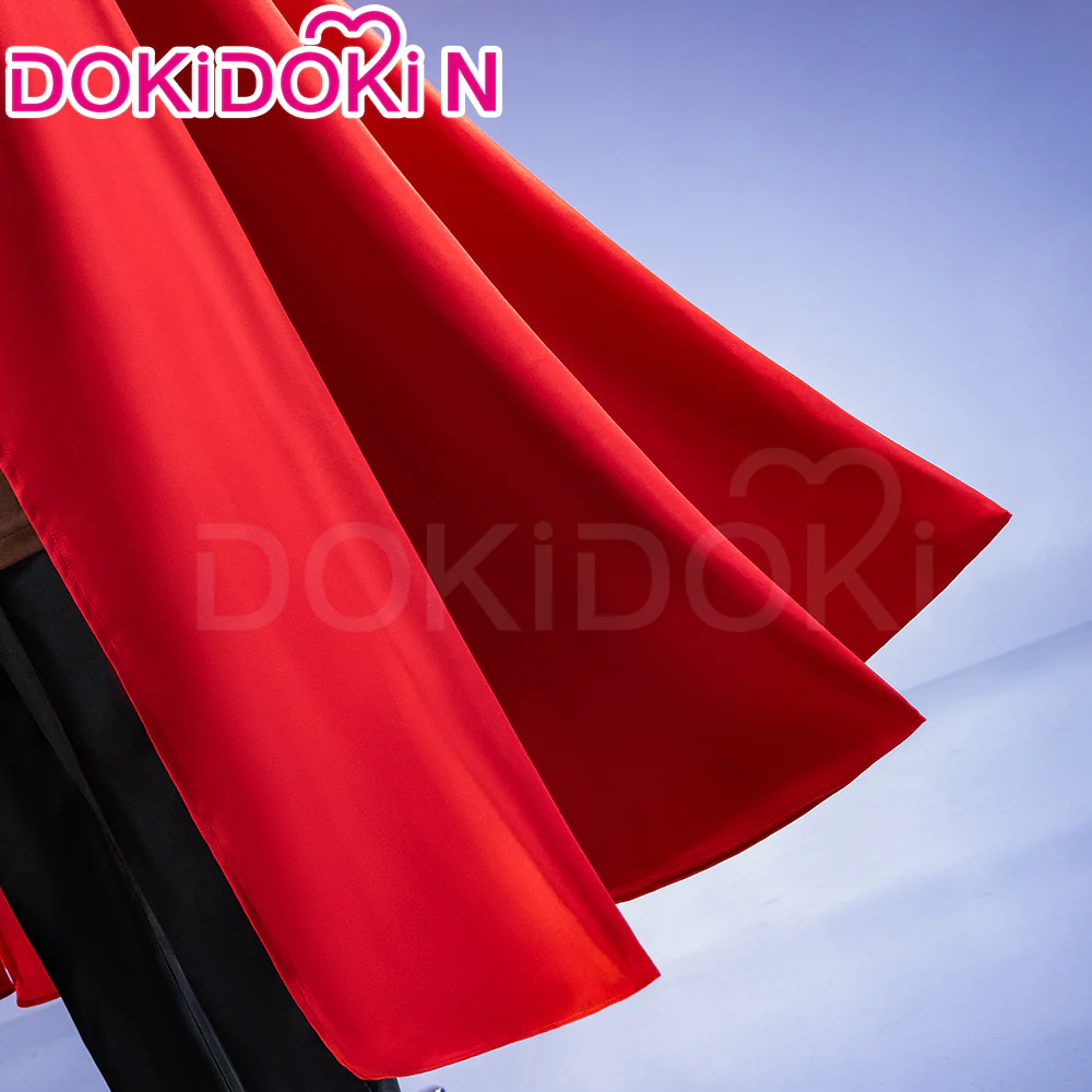 【In Stock】【Size S-2XL】DokiDoki-N Anime Cosplay Costume / Helmet / Shoulder Armor Red Cloak Brown Top - Image 4