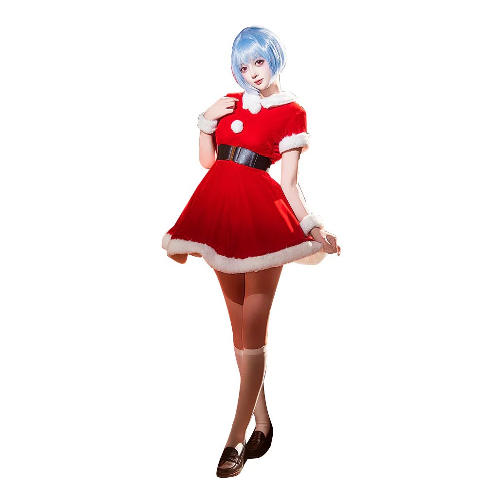 【In Stock】【Size S-2XL】DokiDoki-R Anime Cosplay Costume Red White Christmas - Image 7