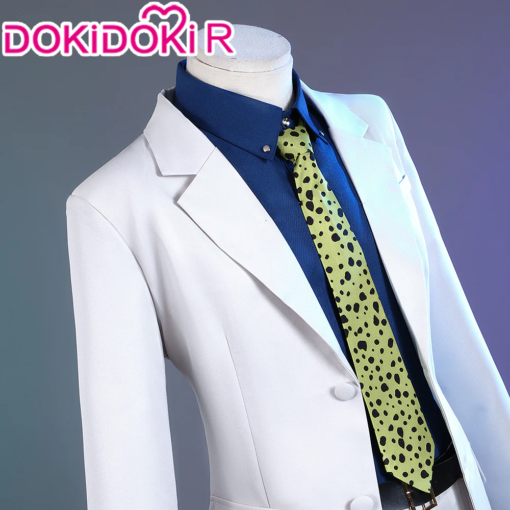 【In Stock】【Size S-2XL】Dokidoki-R Anime Cosplay Costume White Suit Blue Shirt Male - Image 3