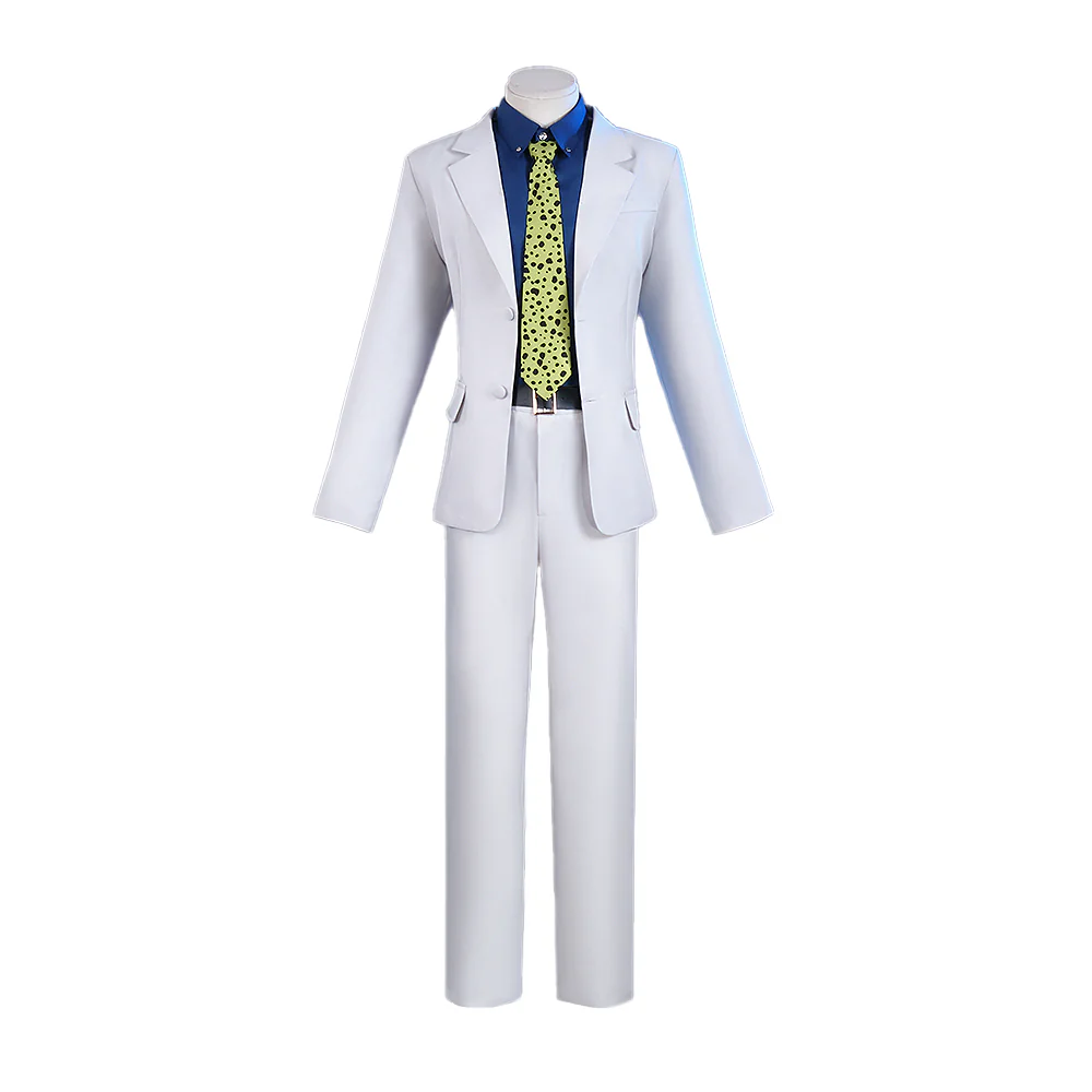 【In Stock】【Size S-2XL】Dokidoki-R Anime Cosplay Costume White Suit Blue Shirt Male - Image 5