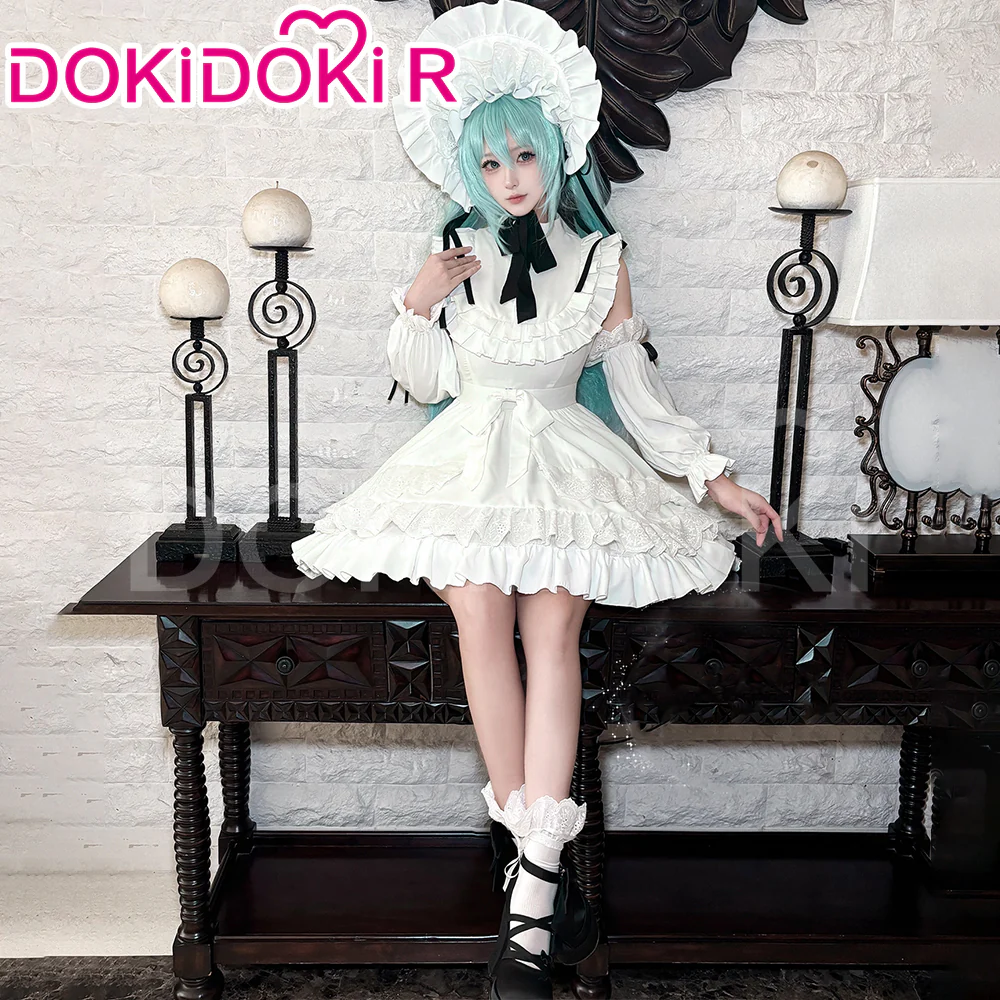 【In Stock】【Size S-2XL】DokiDoki-R Cosplay Vintage Doll Costume White Dress Noodle Stopper Figure