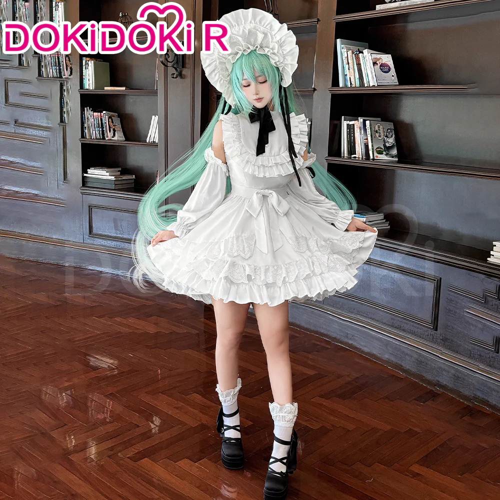 【In Stock】【Size S-2XL】DokiDoki-R Cosplay Vintage Doll Costume White Dress Noodle Stopper Figure - Image 3