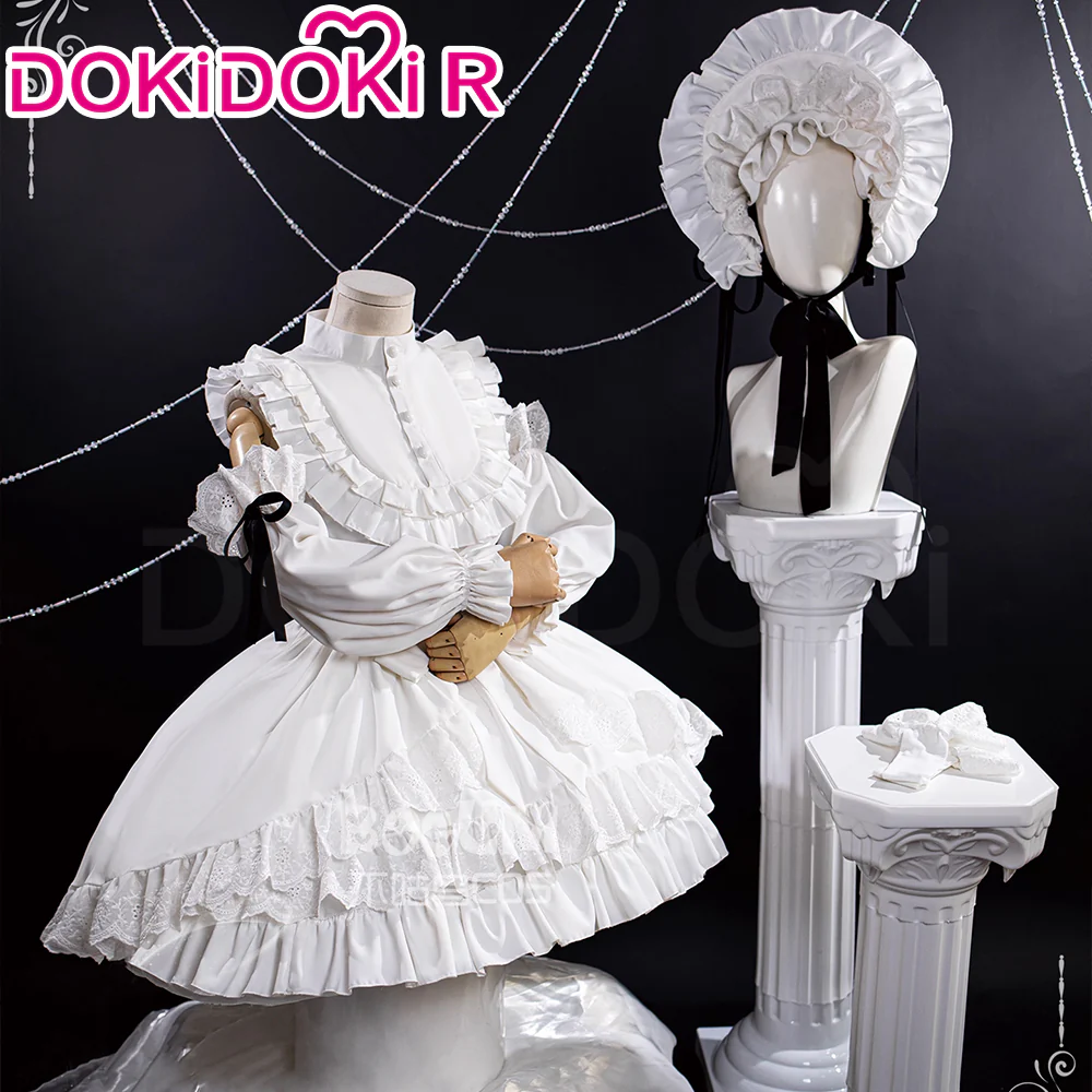 【In Stock】【Size S-2XL】DokiDoki-R Cosplay Vintage Doll Costume White Dress Noodle Stopper Figure - Image 5