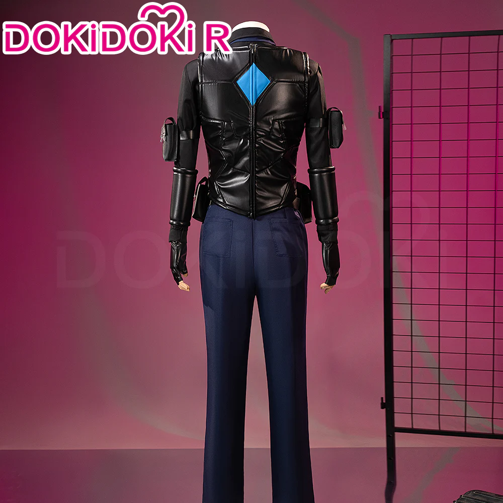 【In Stock】【Size S-3XL】DokiDoki-R Game Cosplay Black Blue Suit Costume W Corp. L2 Cleanup Agent - Image 2