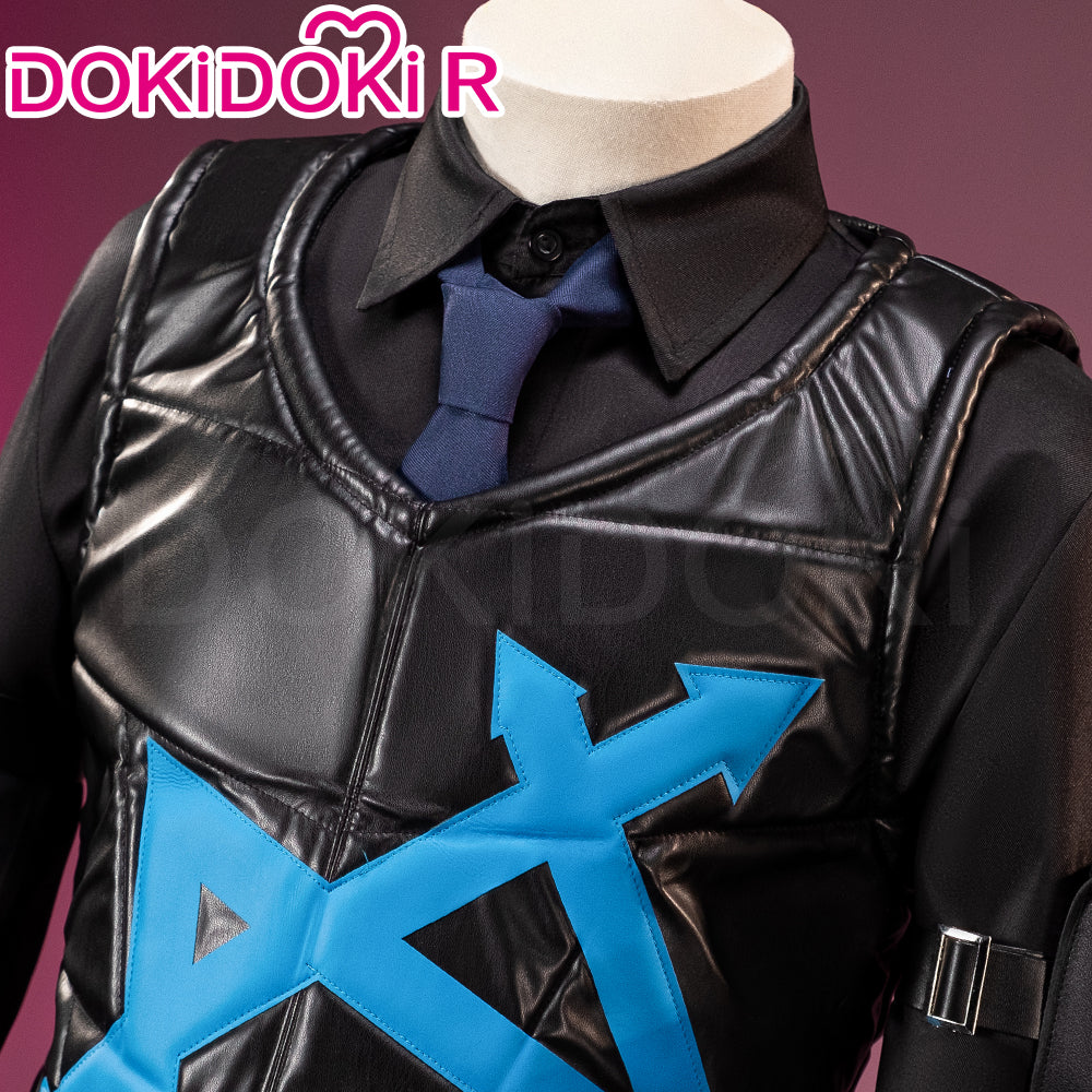 【In Stock】【Size S-3XL】DokiDoki-R Game Cosplay Black Blue Suit Costume W Corp. L2 Cleanup Agent - Image 3