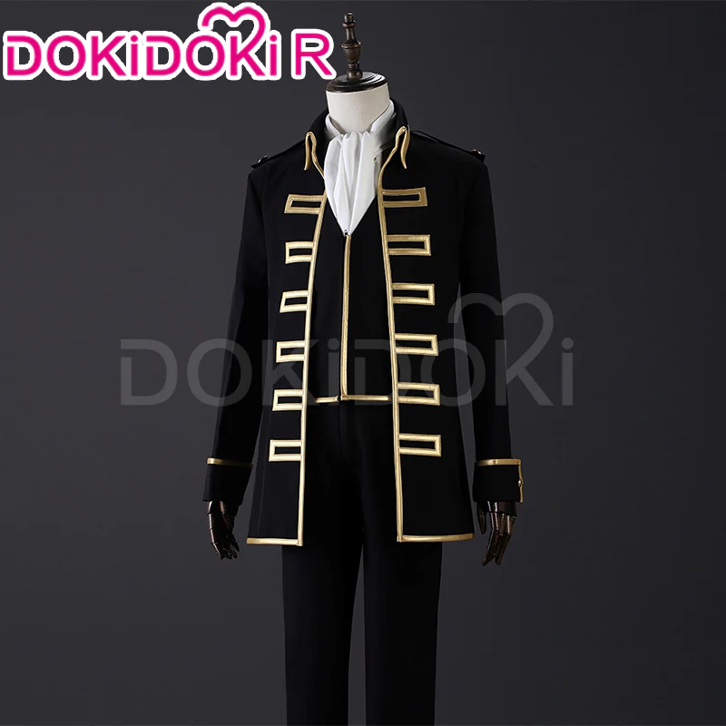 【Size XS-2XL】DokiDoki-R Anime Cosplay Costume Black Gold Rimmed Suit