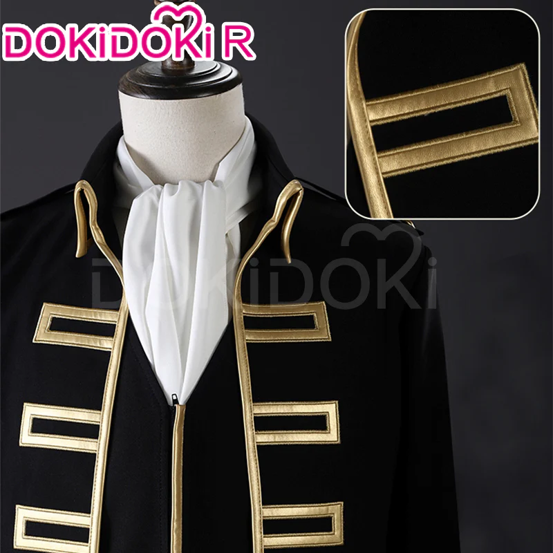 【Size XS-2XL】DokiDoki-R Anime Cosplay Costume Black Gold Rimmed Suit - Image 3
