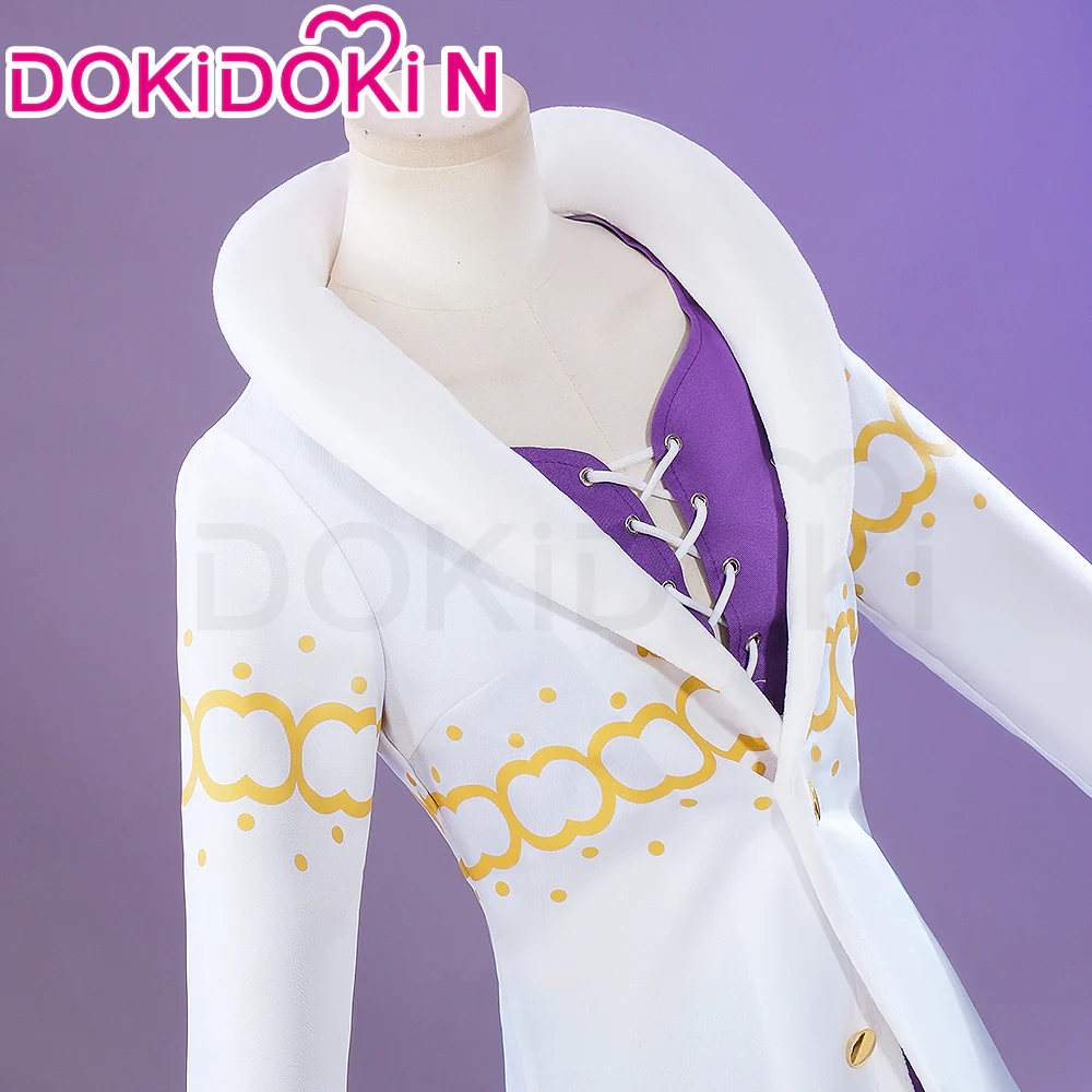 【Ready For Ship】【Last Batch】【Size XS-3XL】DokiDoki-N Anime Cosplay Costume White Coat Purple Dress - Image 4