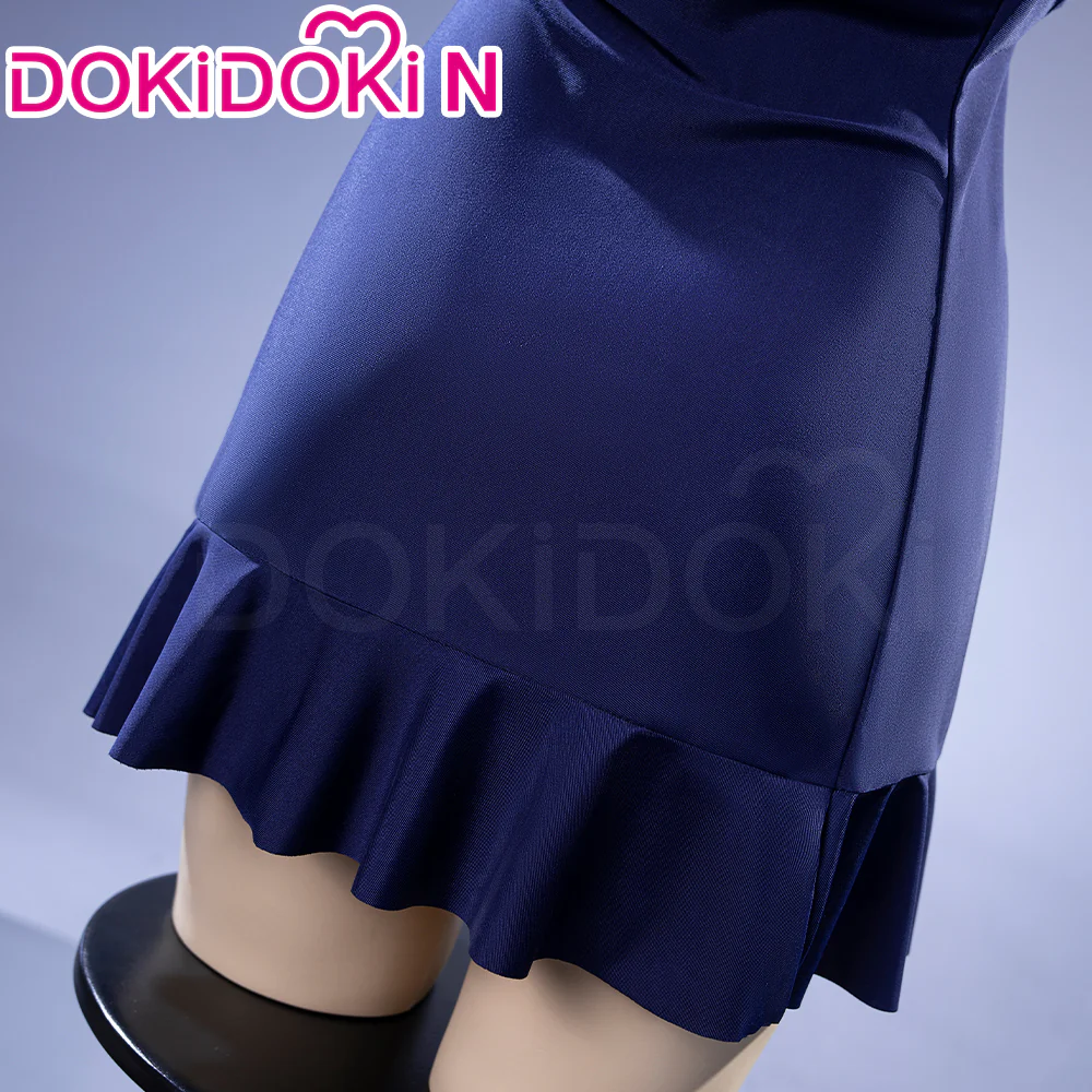 【In Stock】【Size XS-3XL】DokiDoki-N Anime Cosplay Women Costume Dark Blue Spaghetti Strap Dress - Image 4