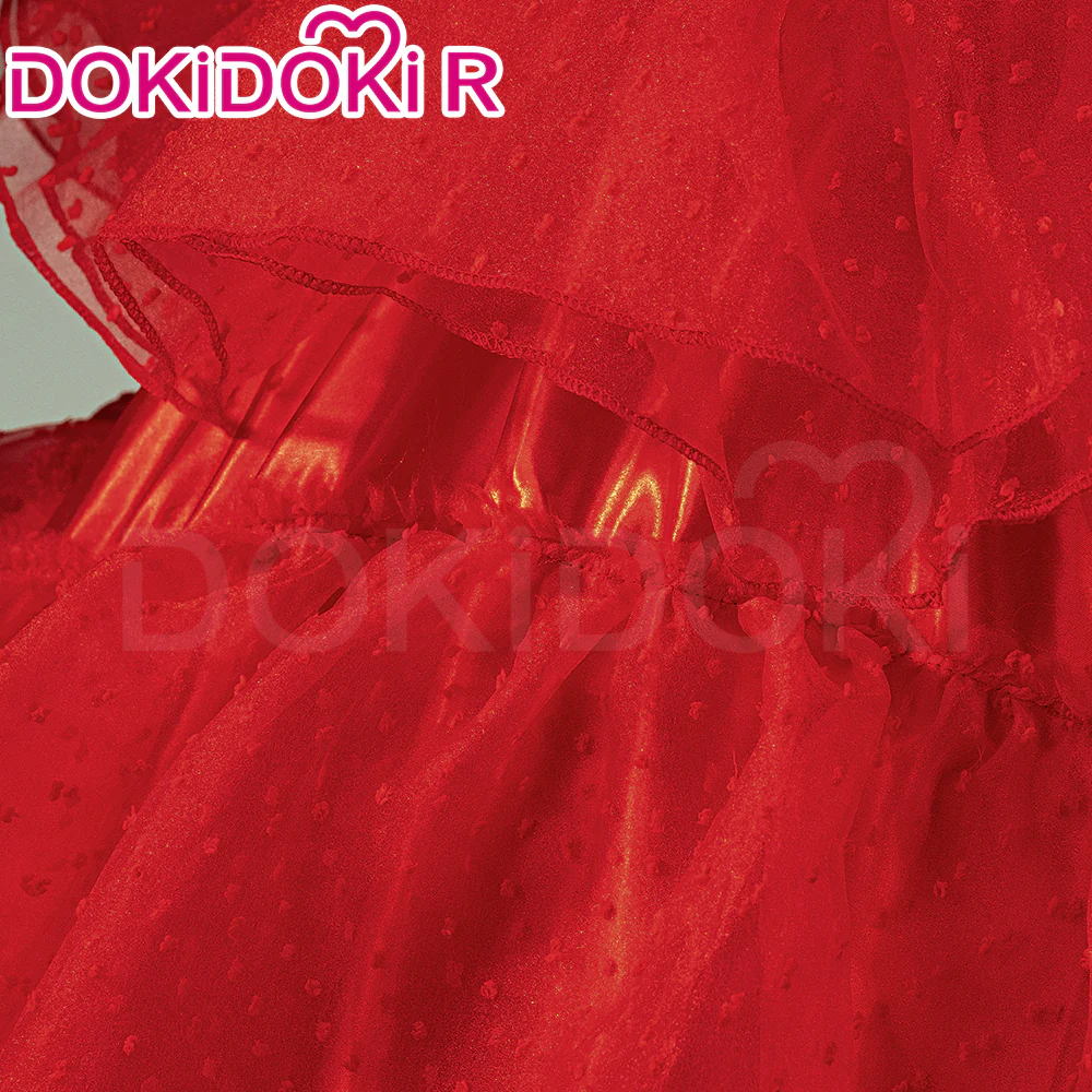 【Partially Ready For Ship】【In Stock】【Size XS-3XL】DokiDoki-R Movie Cosplay Lydiaa Costume Red Dress - Image 5
