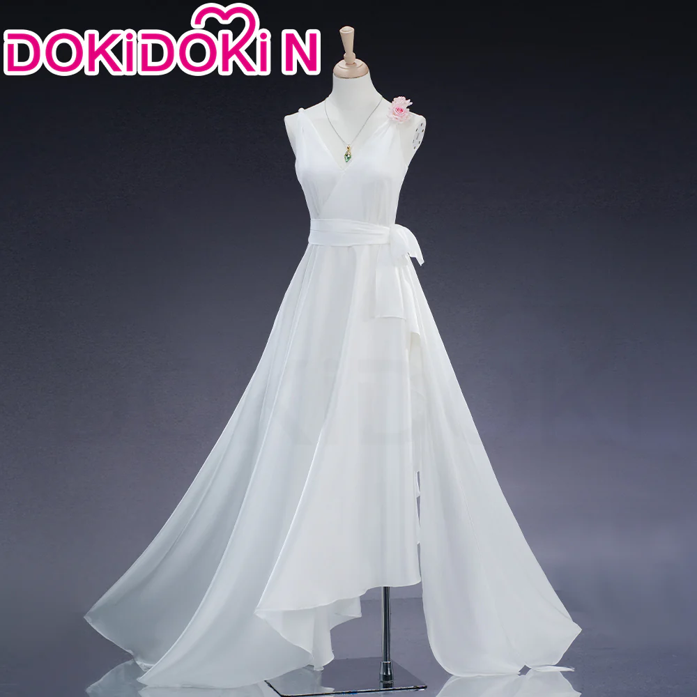 【In Stock】【Size XS-3XL】DokiDoki-R Anime Cosplay Costume White Dress Casual Wear