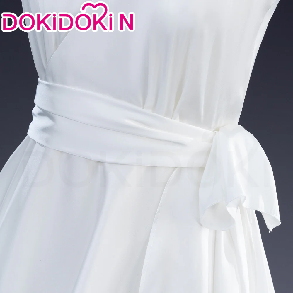 【In Stock】【Size XS-3XL】DokiDoki-R Anime Cosplay Costume White Dress Casual Wear - Image 4