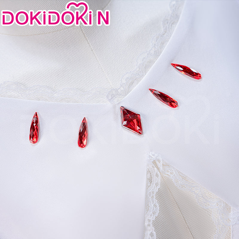 【Partially Ready For Ship】【Size XS-3XL】DokiDoki-N Anime Cosplay Ultimate Costume Pink White Purple Trailing Dress - Image 4