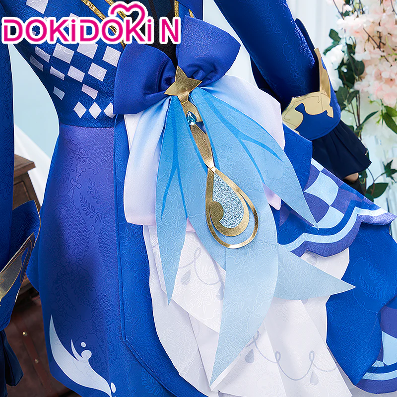 【In Stock】【Size XS-3XL】DokiDoki-N Game Genshin Impact Cosplay Focalors Costume / False Eyelashes Fontaine Furina - Image 4