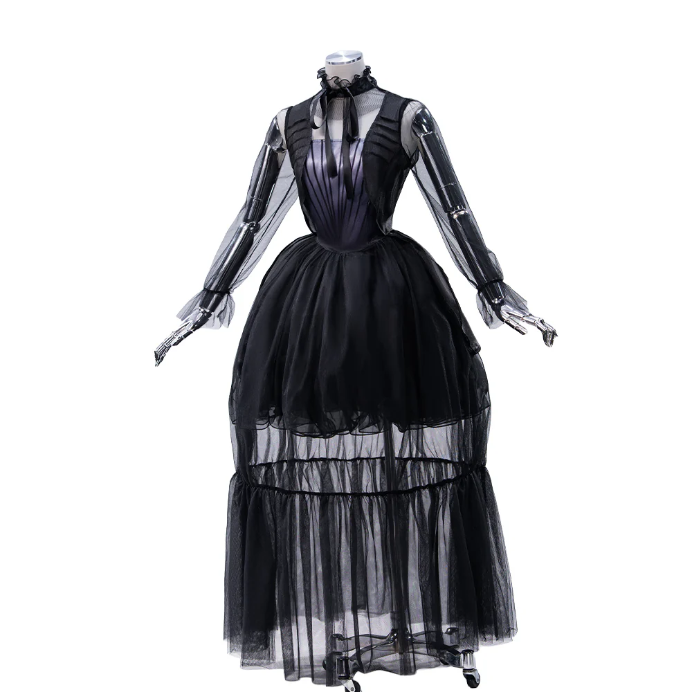 【In Stock】【Size XS-3XL】DokiDoki-R TV Cosplay Costume Dress Halloween Outfit Black - Image 5