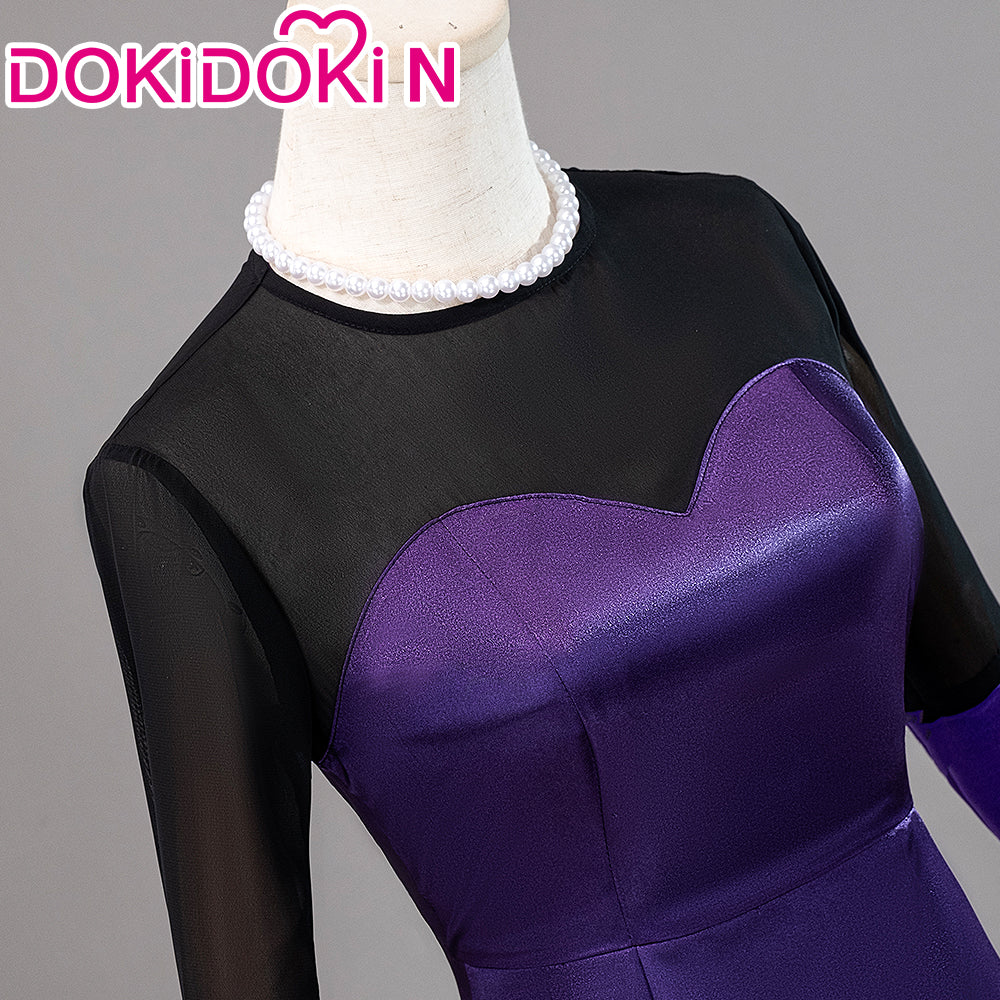 【Partially Ready For Ship】【In Stock】【Size XS-XL】DokiDoki-N Anime Hell Hotel Queen Cosplay Purple Dress Black Sexy Halloween - Image 3