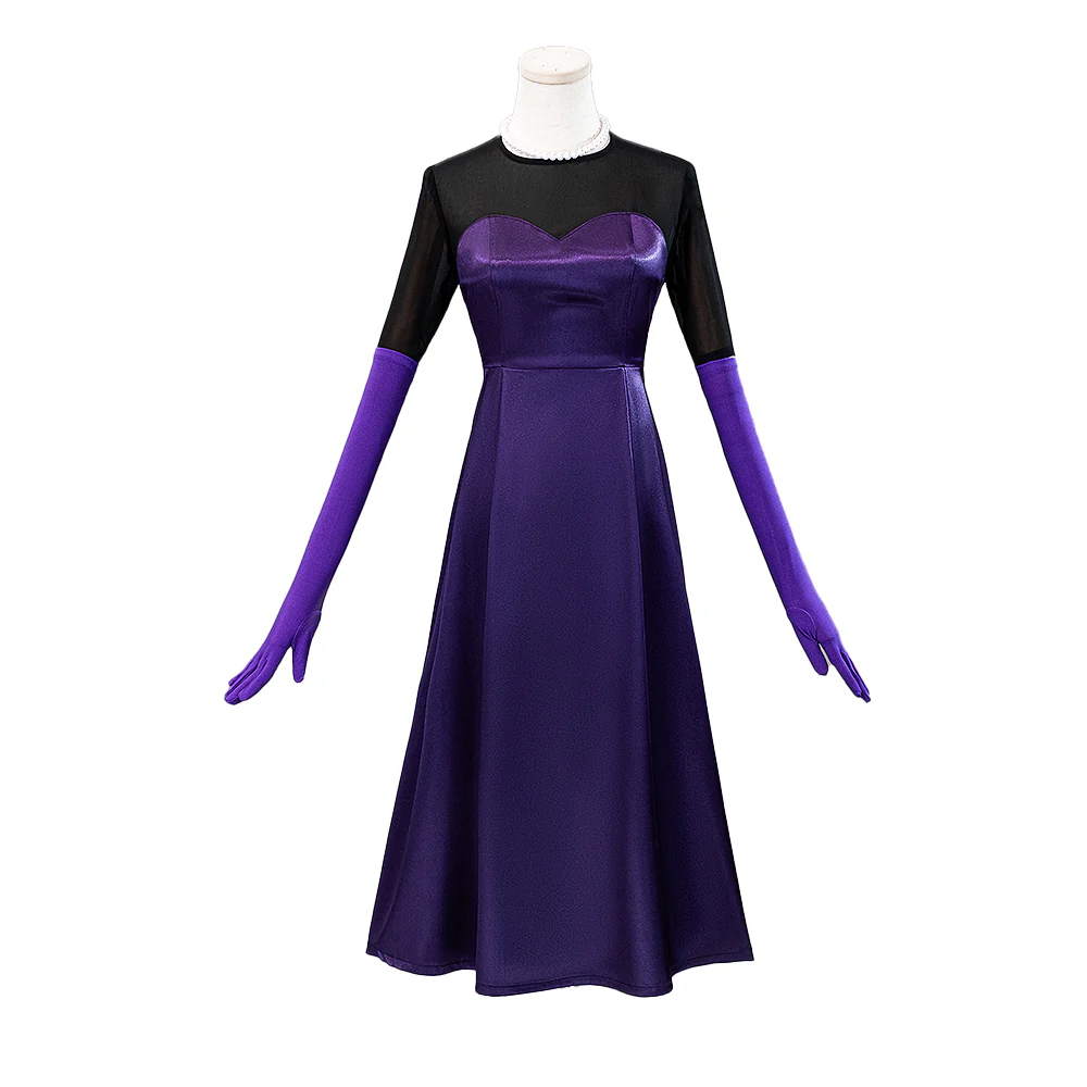 【Partially Ready For Ship】【In Stock】【Size XS-XL】DokiDoki-N Anime Hell Hotel Queen Cosplay Purple Dress Black Sexy Halloween - Image 5