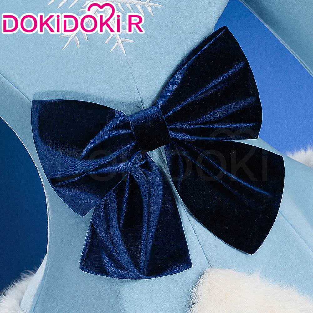【Size XS-XL】DokiDoki-R Cosplay 2012 Snow Costume Blue Dress Gown - Image 3