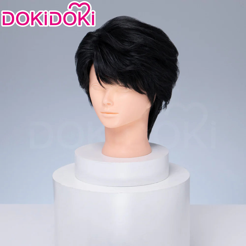 【Ready For Ship】【Kids Version】DokiDoki Movie Anime Cosplay Men Wig Short Black Hair - Image 2