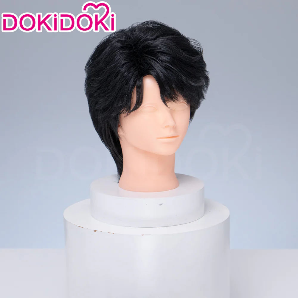 【Ready For Ship】【Kids Version】DokiDoki Movie Anime Cosplay Men Wig Short Black Hair - Image 3