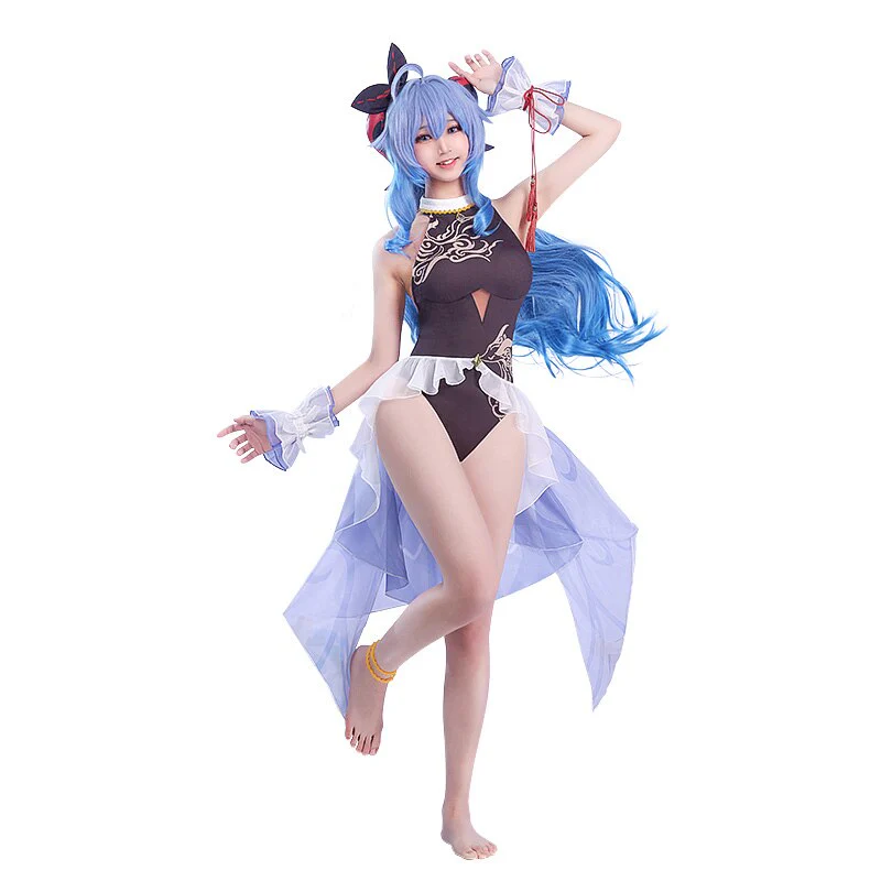 【US LOCAL SHIPPING 】DokiDoki-SR Game Genshin Impact Ganyu Cosplay Costume Doujin Swimsuit - Image 5