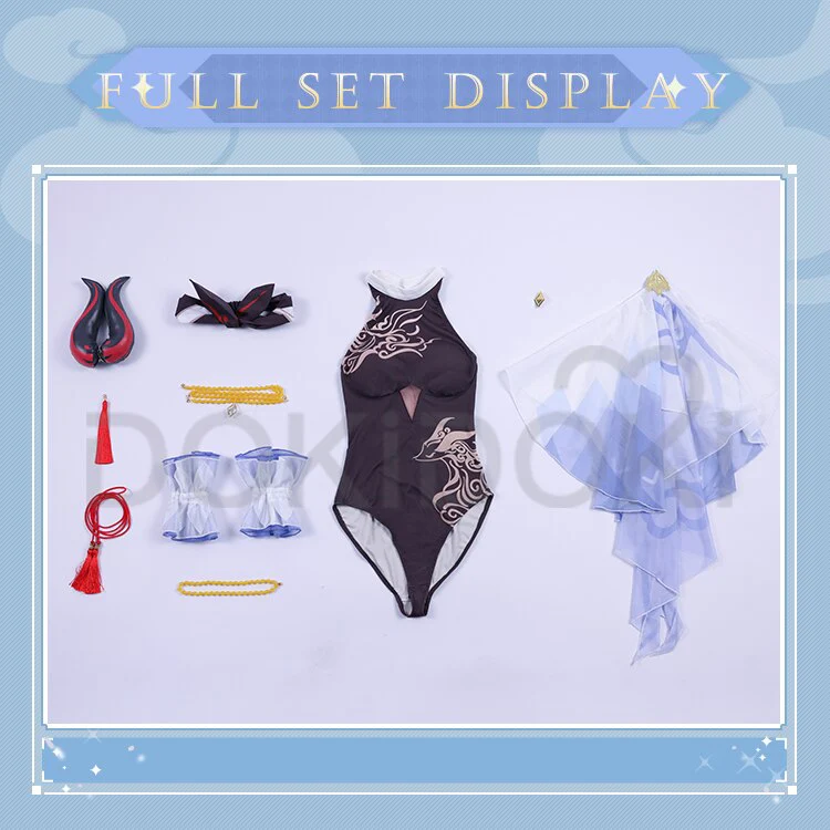 【US LOCAL SHIPPING 】DokiDoki-SR Game Genshin Impact Ganyu Cosplay Costume Doujin Swimsuit - Image 6