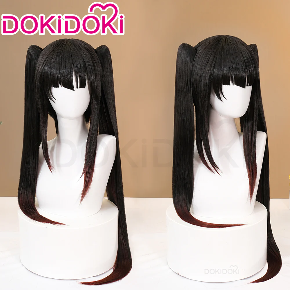 DokiDoki Anime DATE A LIVE Cosplay Tokisaki Kurumi Wig Long Straight Black Hair