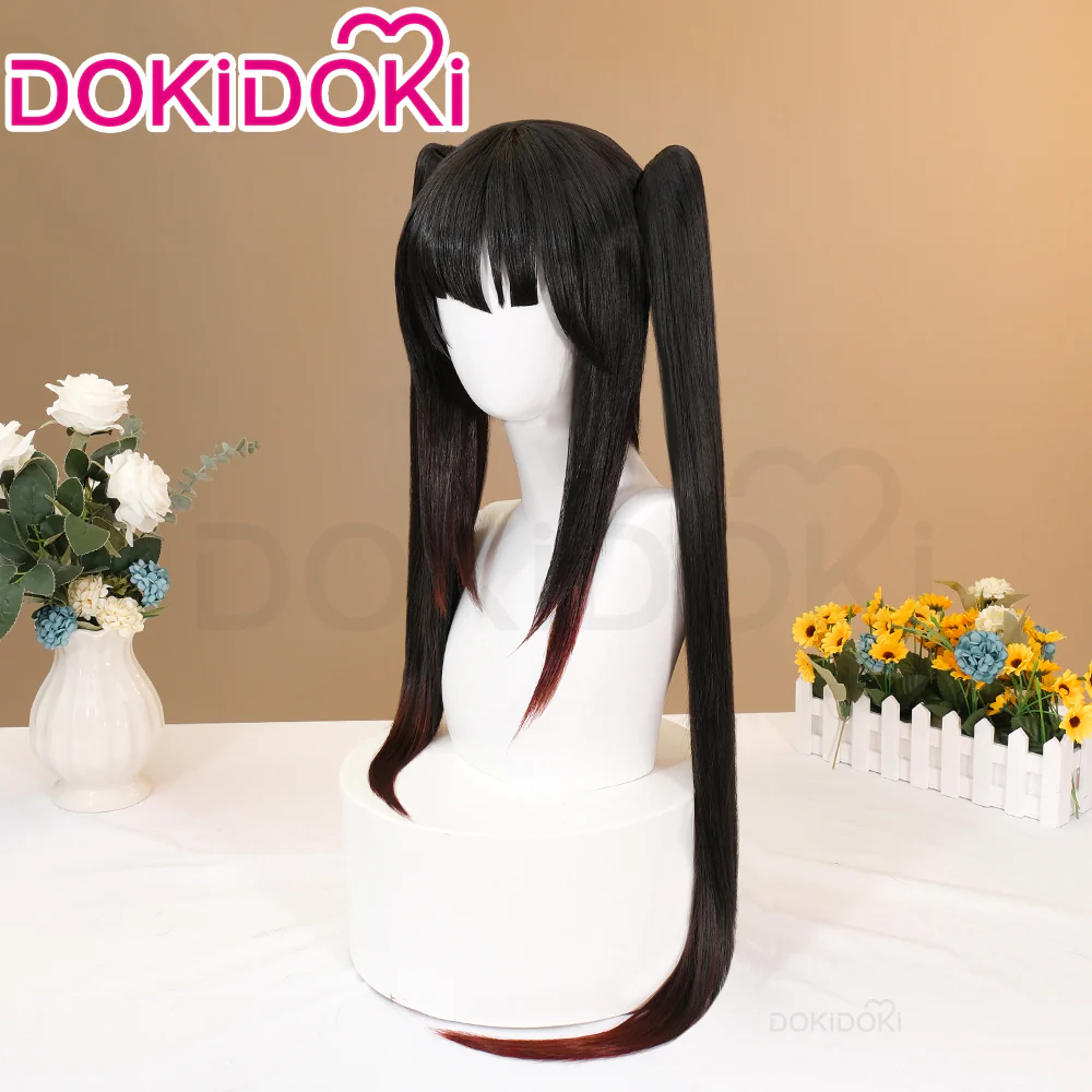 DokiDoki Anime DATE A LIVE Cosplay Tokisaki Kurumi Wig Long Straight Black Hair - Image 2
