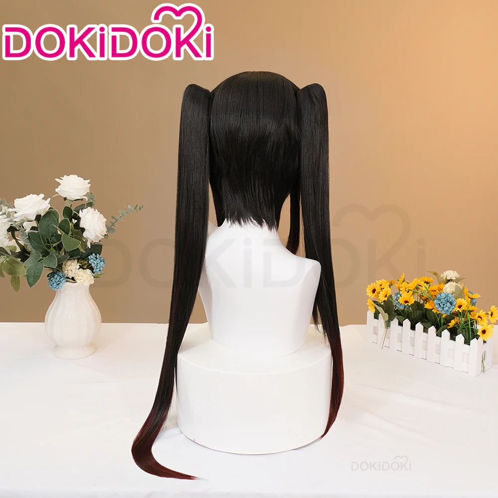 DokiDoki Anime DATE A LIVE Cosplay Tokisaki Kurumi Wig Long Straight Black Hair - Image 3
