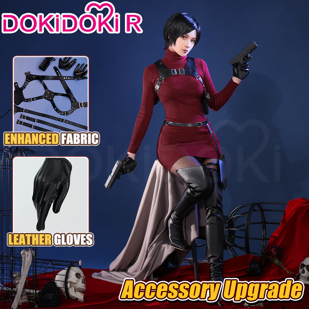 【US/EU LOCAL SHIPPING 】 【Size XS-3XL】DokiDoki-R Game Cosplay Costume Burgundy Sweater - Image 2