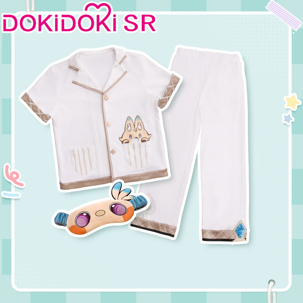 【Free Eye Mask 】DokiDoki-SR Game Genshin Impact Cosplay Aventurine Shajin Costume Long / Short Sleeve Pants / Shorts  Pajamas Casual Wear - Image 10