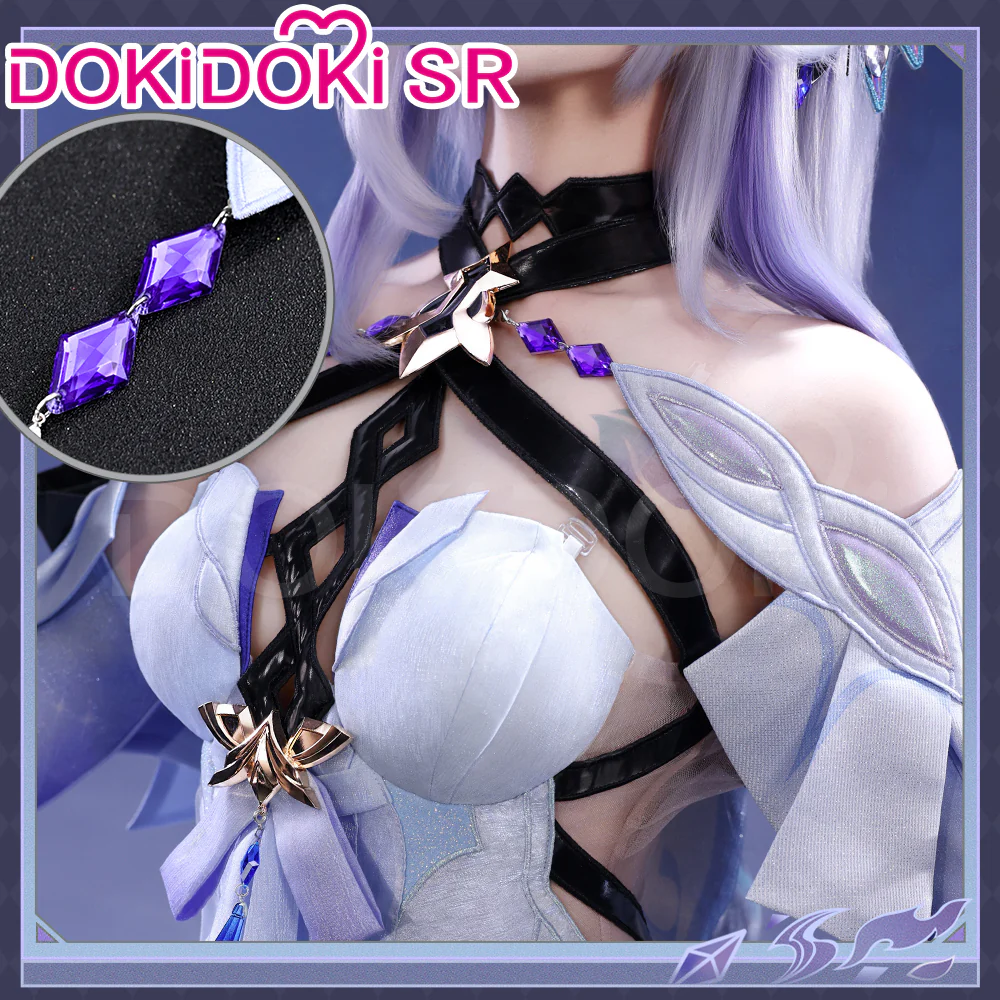 【Ready For Ship】【Size S-2XL】DokiDoki-SR Game Genshin Impact Cosplay White Skirk Costume - Image 3