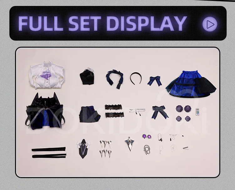 【Partially Ready For Ship】【Glowing】DokiDoki-SR Game Zenless Zone Zero Cosplay Vivian Costume Vampire Girl ZZZ - Image 8