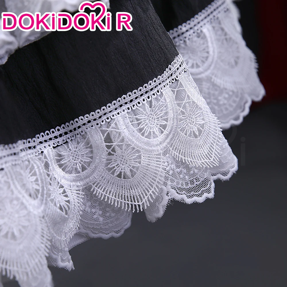 【Size S-2XL】DokiDoki-R Game Cosplay Black Maid Dress Costume - Image 3